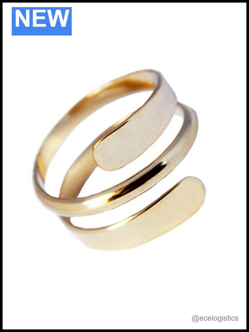14K Gold Fill Adjustable Toe Ring Coil Wrap Midi Ring Unisex